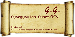 Gyorgyovics Gusztáv névjegykártya