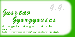 gusztav gyorgyovics business card